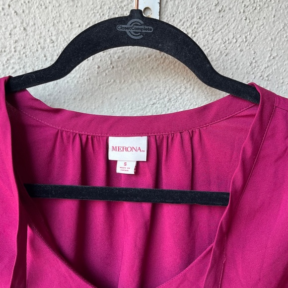 Merona Dark Pink Blouse - Picture 9 of 9